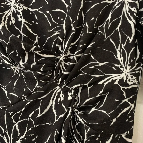 Madeleine Size 12 Dress Cotton Silk Blend Midi Smart Occasion Black Womens - Picture 4 of 7